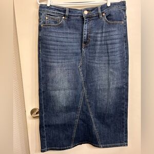 Black Bull Blue Denim Straight Skirt size 11/12